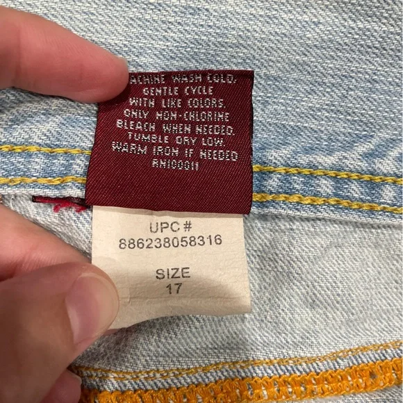 Bongo Y2K Light Wash Denim Mini Skirt Size 17 90s 2000s - Picture 6 of 11